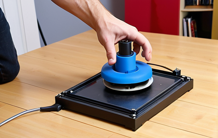 **A hobbyist using a consumer-grade 3D printer to create a replacement part for a vacuum cleaner, showcasing the ease and cost-effectiveness of home 3D printing.** (Focus: Practical application of 3D printing at home)
